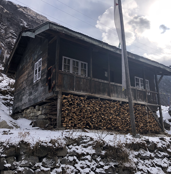 Traditional wooden hut in Lachen